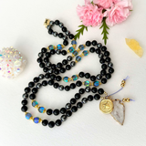 Steady Mala Necklace - Tourmaline Shungite Meditation Beads