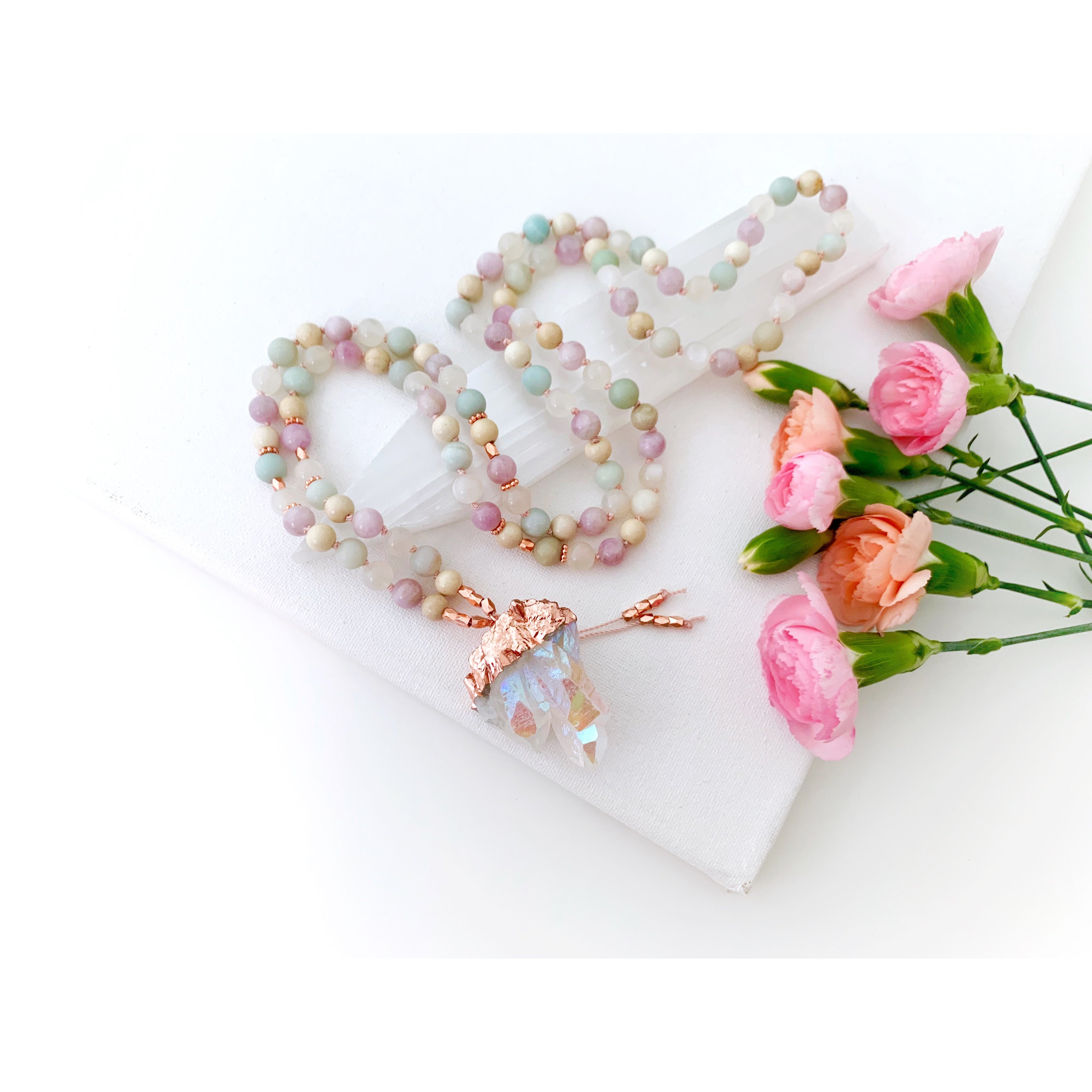 Serenity Moon Goddess Mala Necklace - Vibe Jewelry