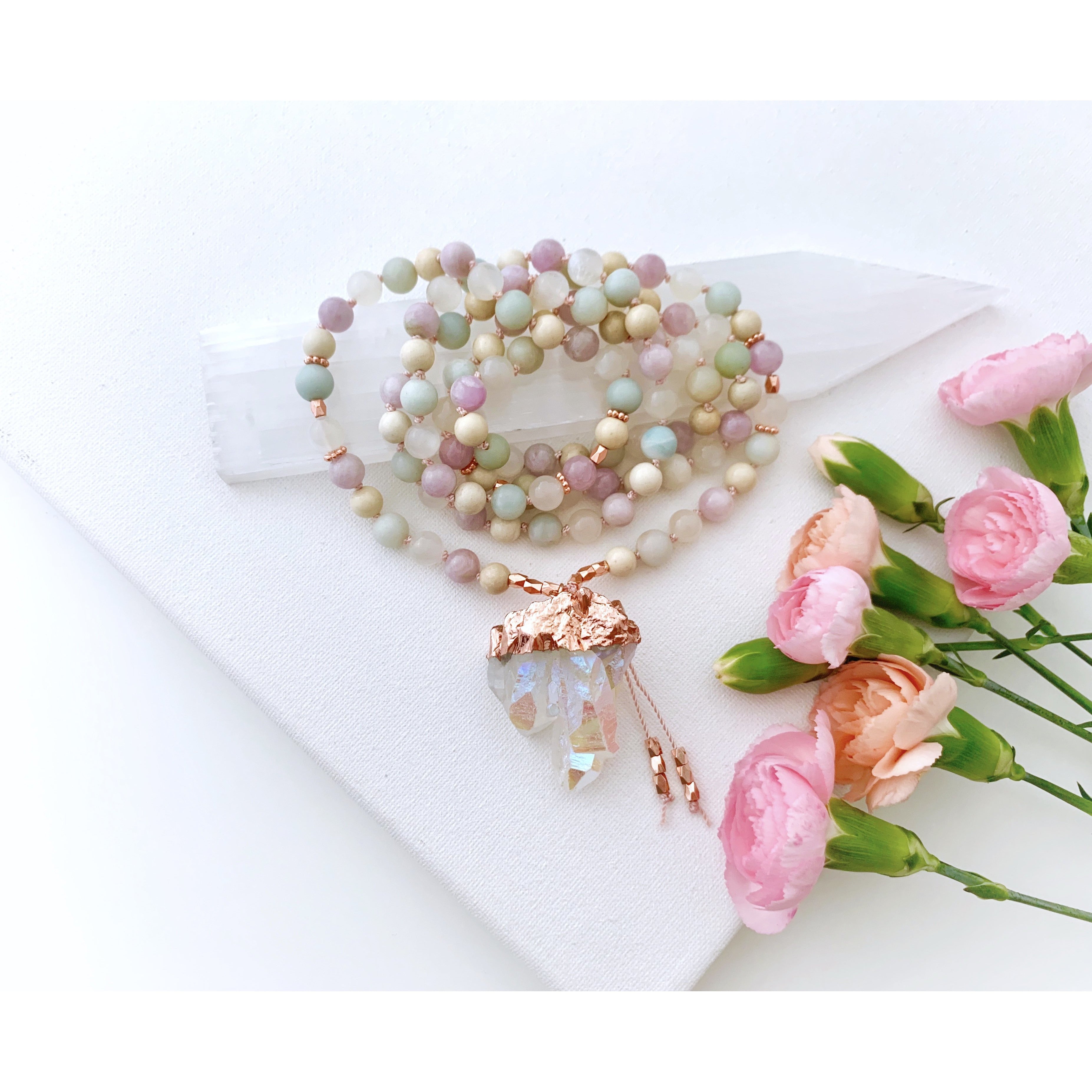 Serenity Moon Goddess Mala Necklace - Vibe Jewelry