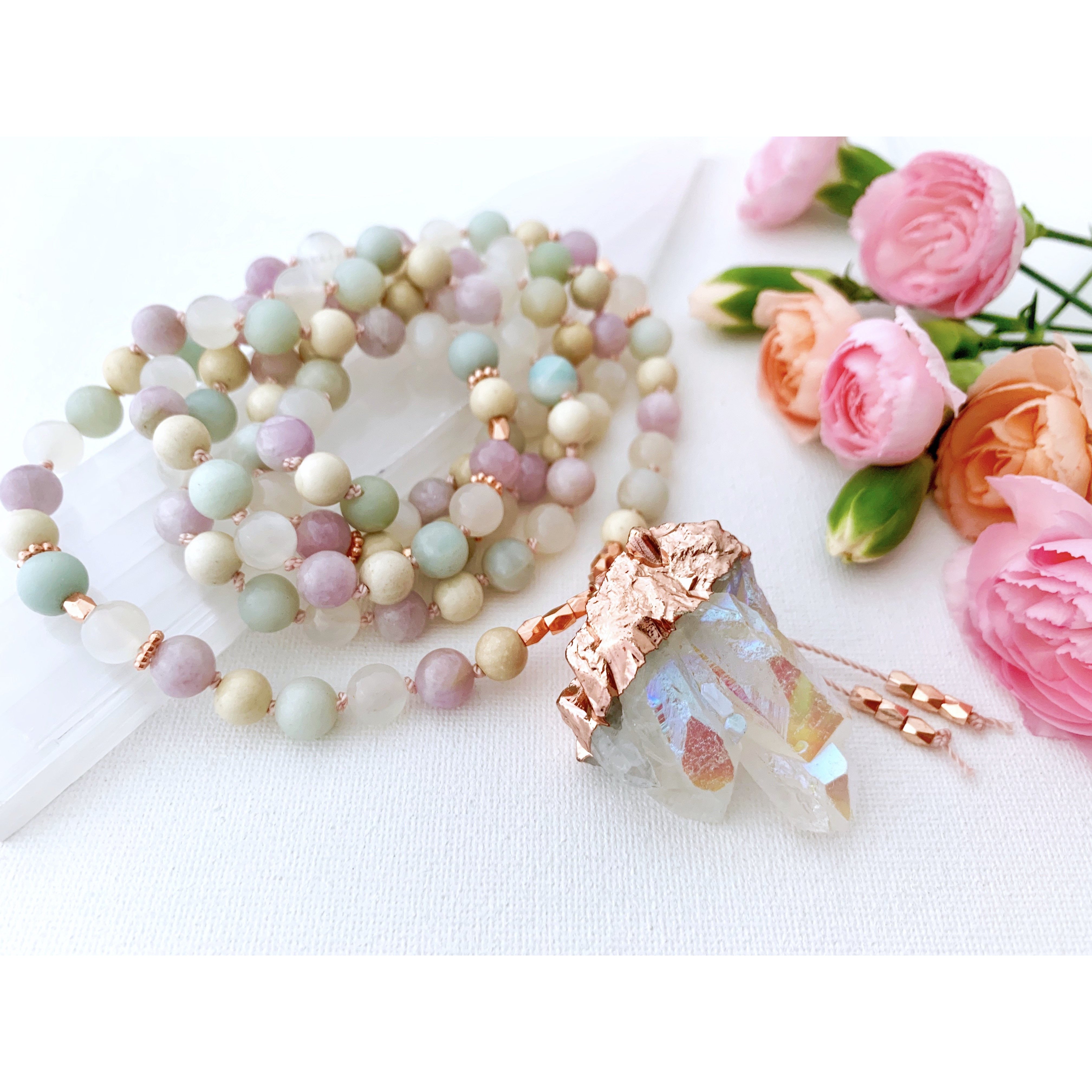 Serenity Moon Goddess Mala Necklace - Vibe Jewelry
