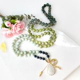 Virgo Mala Necklace - Blue Sapphire Amazonite Meditation Beads