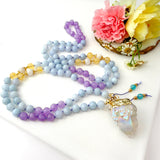 Blossom Mala Necklace with Amethyst, Citrine and Moonstone