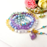 Bloom Mala Necklace with Moonstone, Amazonite and Aquamarine