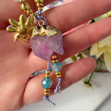 Bloom Mala Necklace with Moonstone, Amazonite and Aquamarine