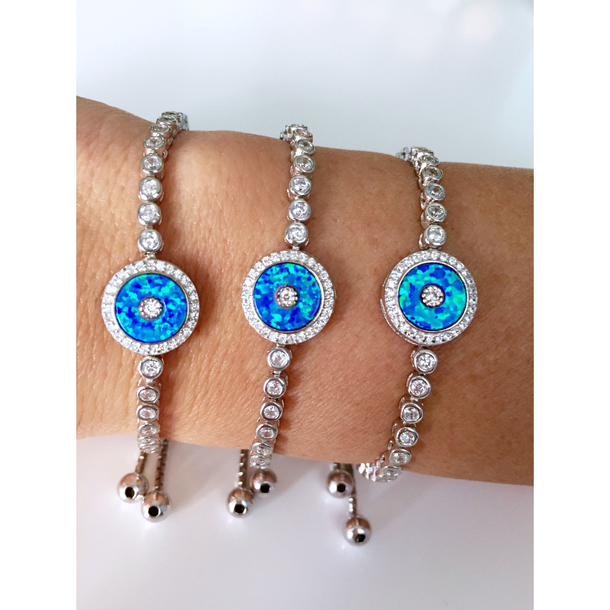 Opal Evil Eye Bracelet - Vibe Jewelry