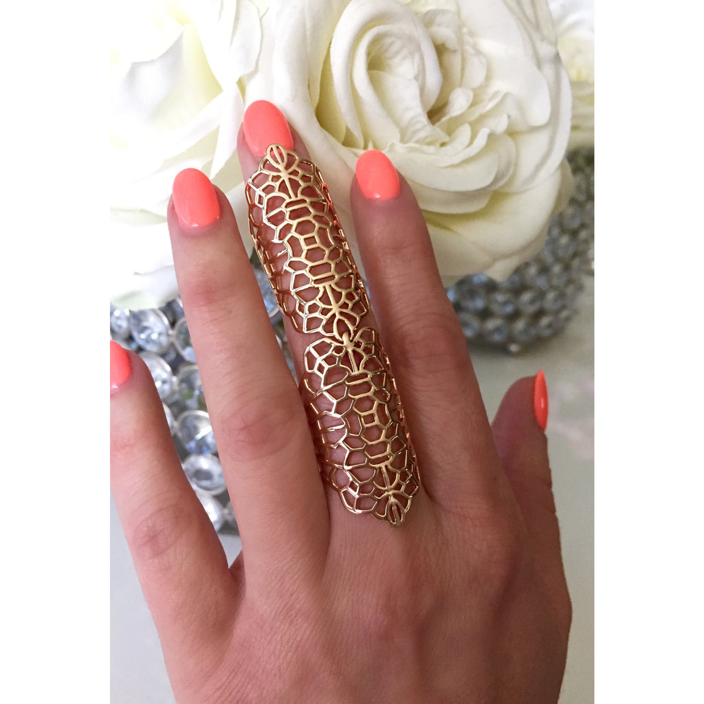 Rose Gold Cocktail Statement Ring - Vibe Jewelry