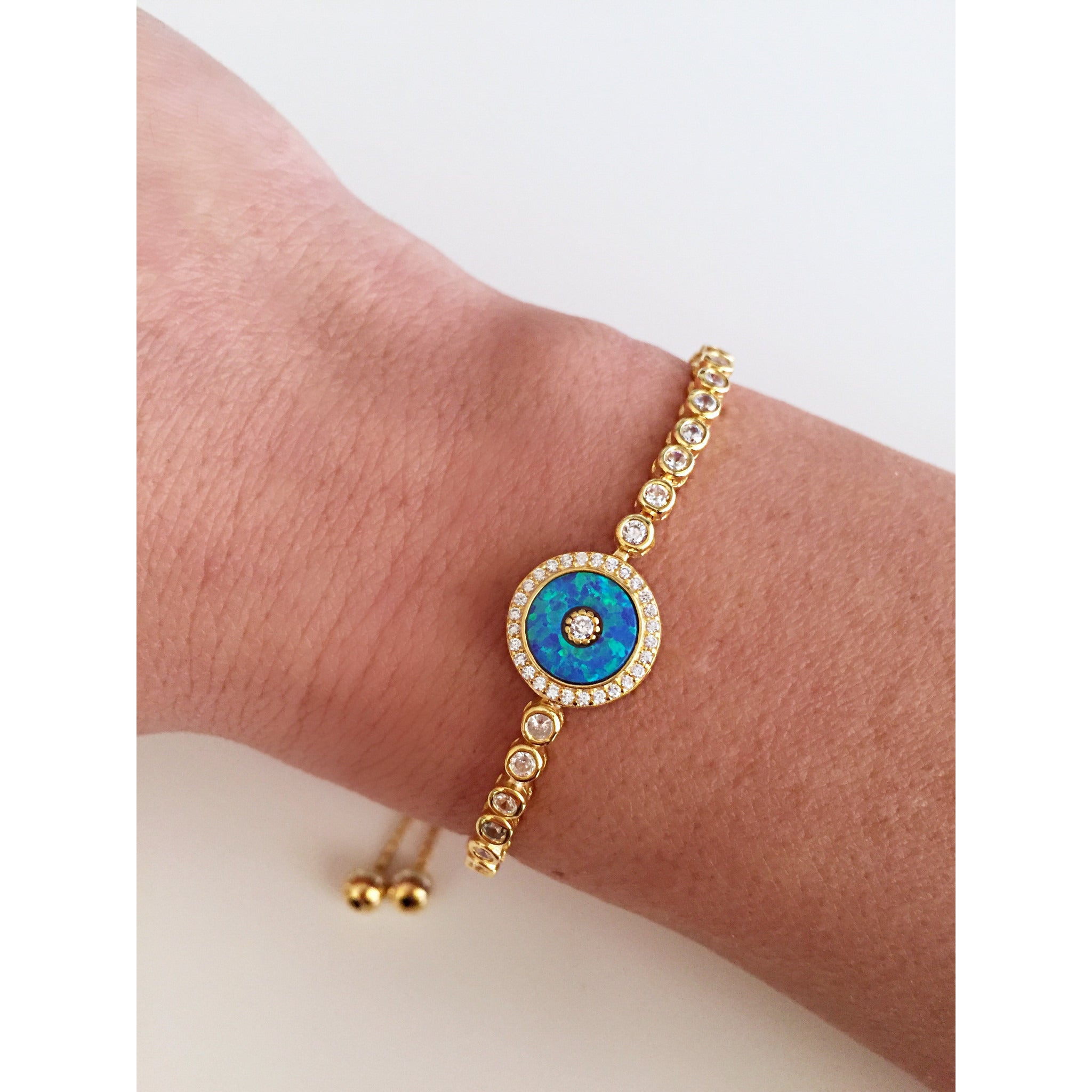 Opal Evil Eye Bracelet - Vibe Jewelry