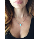Opal Hamsa Necklace - Vibe Jewelry