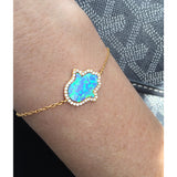 Opal Hamsa Bracelet - Vibe Jewelry