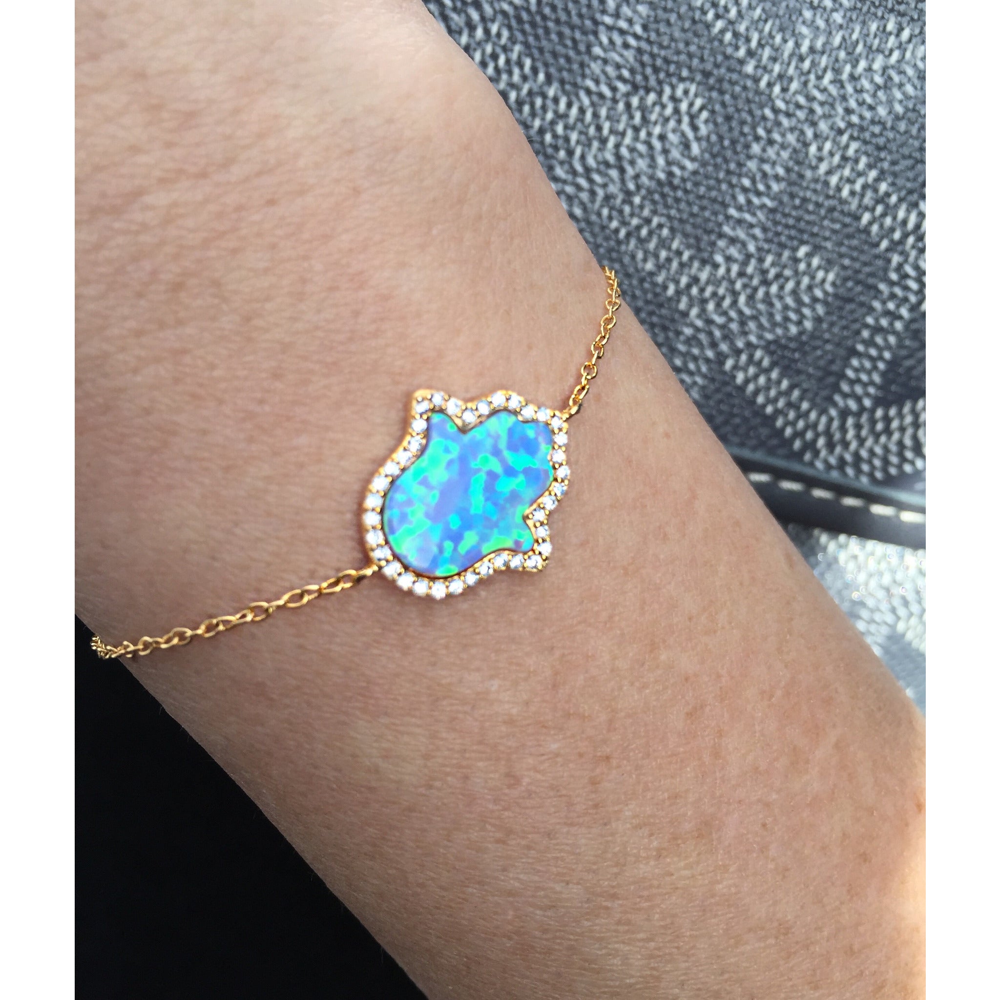 Opal Hamsa Bracelet - Vibe Jewelry
