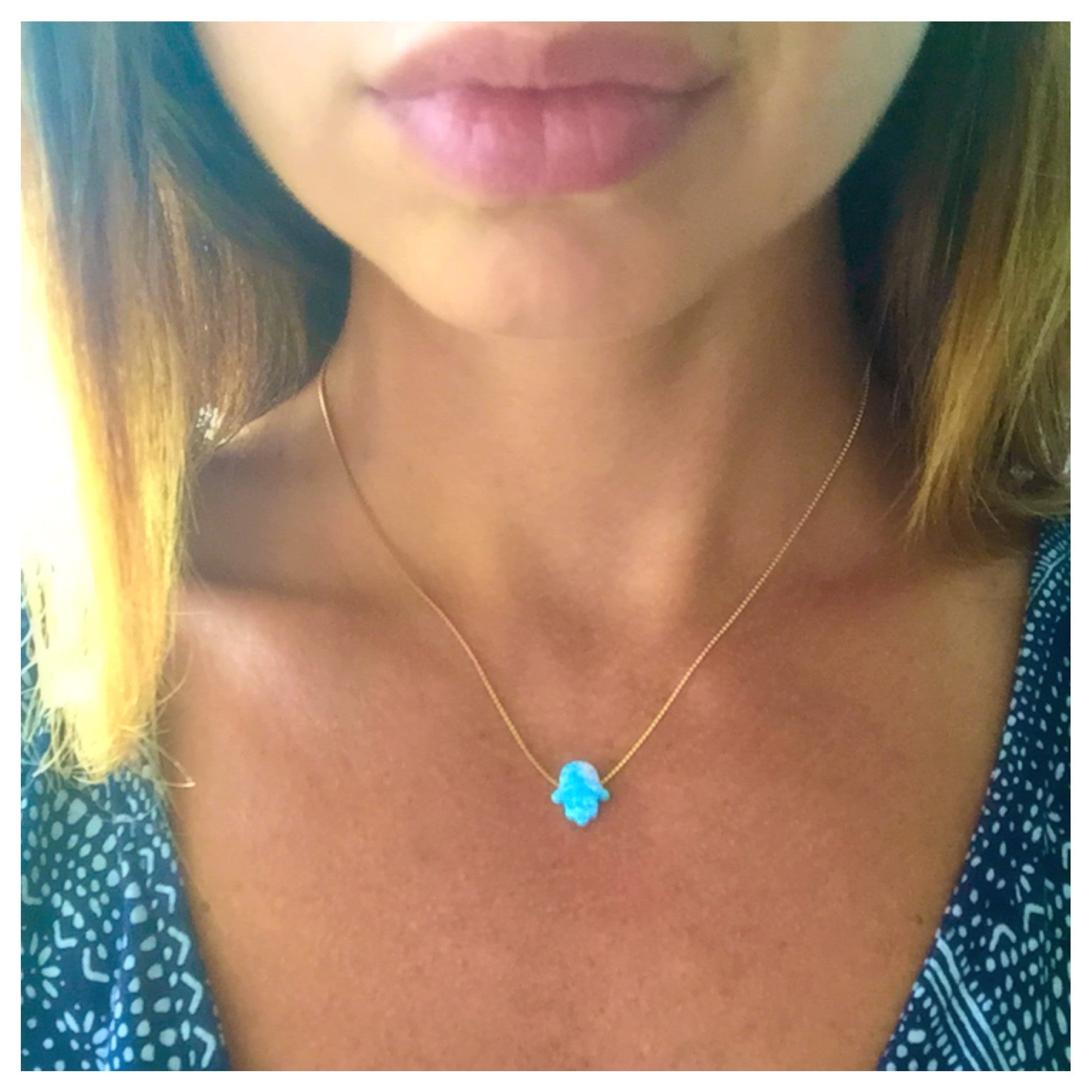 Opal Hamsa Necklace - Vibe Jewelry