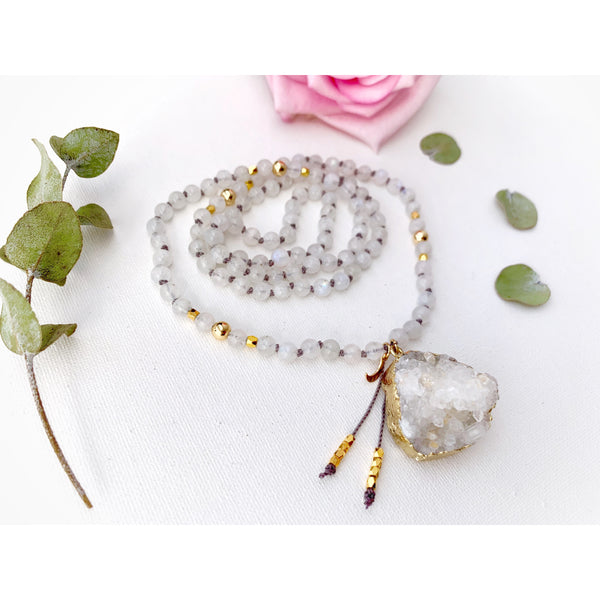 Empower Moon Goddess Mala Necklace - Vibe Jewelry