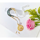 Flower of Life Moonstone Mala Necklace - Vibe Jewelry